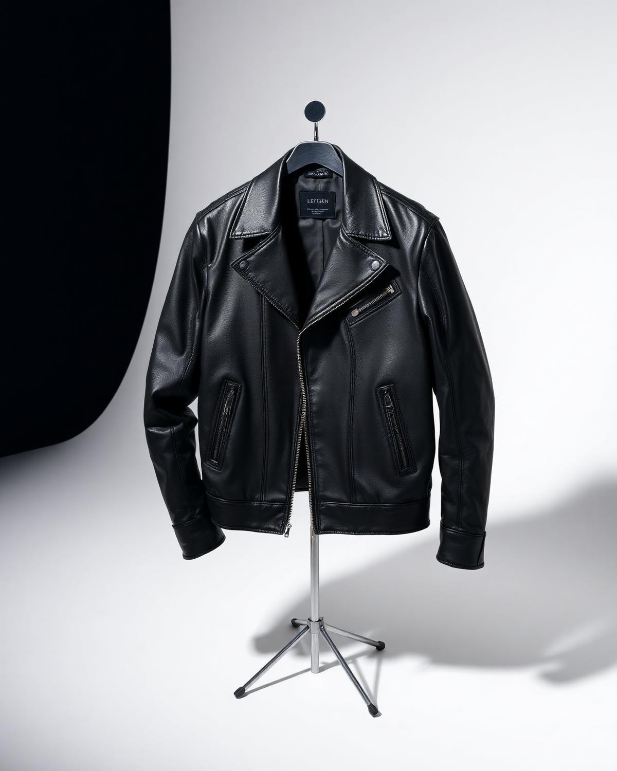 Leather Biker Jacket — custom leather garments manufacturing sample